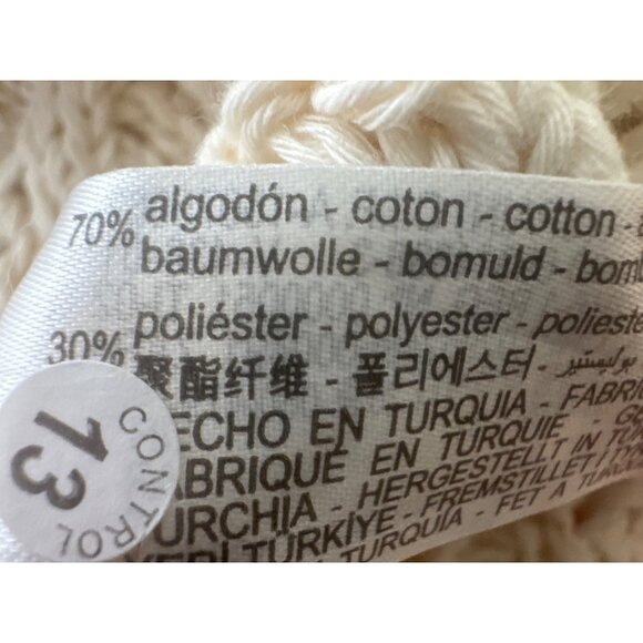 ZARA Small Cream Open Knit Cardigan Sweater Button Front Lightweight Layer - Picture 11 of 13